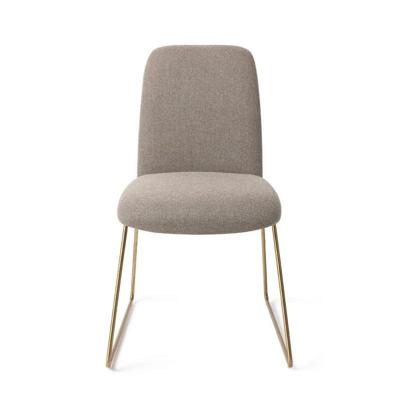 Jesper Home Eetkamerstoel 'Taiwa' Slide Gold, kleur Foggy Fusion