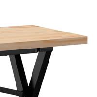Salontafel X-frame 160x40x45,5 cm grenenhout en staal - thumbnail