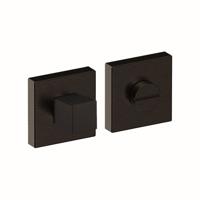 Hardbrass Shuffle toilet-/badkamersluiting vierkant- zwart - thumbnail