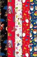Rol Inpakpapier Sinterklaas diverse dessins - thumbnail