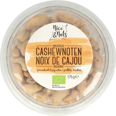 Nice & Nuts Cashewnoten met zeezout geroosterd bio 175 Gram