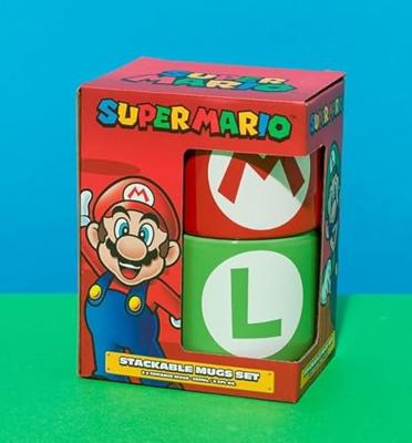 Super Mario Mug - Stackable Mug Set (Mario & Luigi)