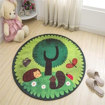 Circulaire water opname tapijt floot mat cartoon deur mat diameter: 40cm (egel)