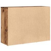 Dressoir 88x30x64 cm bewerkt hout oud houtkleurig - thumbnail