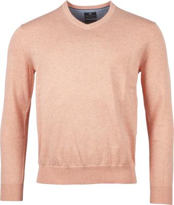 Baileys Heren V-Hals Trui Roze Pima Katoen Regular Fit Baileys Heren V-Hals Trui Roze Pima Katoen Regular Fit