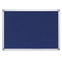 Q-CONNECT textielbord, met aluminium frame, 90 x 60 cm, blauw - thumbnail