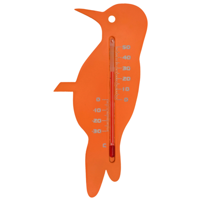 Nature wandthermometer vink oranje