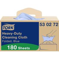 Reinigingsdoek Tork W7 Premium Heavy-Duty dispenserdoos 1-laags 180 vel blauw 530272 - thumbnail