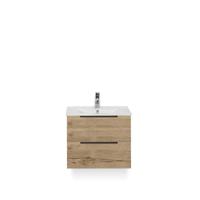 Seville Badmeubelset 60 cm - Natuur Eiken Edge greep - Wastafel Enjoy - thumbnail