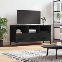 Tv-meubel 102x36x50 cm bewerkt hout zwart - thumbnail