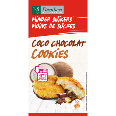 Damhert Kokoskoek chocolade low carb 110 Gram