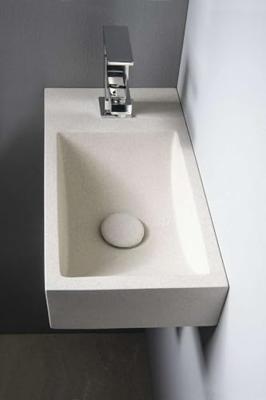 Fontein Sapho Crest 40x22 cm Kraangat Links met Waste Zandsteen Sapho