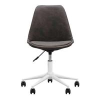 Bureaustoel Senja - stof- antraciet - wit metaal - thumbnail