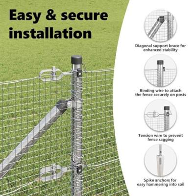 VidaXL Afrasteringspaal zilver 10 x 1 m (16 x 16 mm gaas) staal