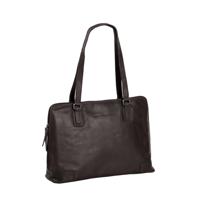 Chesterfield - Flint Lederen Schoudertas/Laptoptas - 13 inch - Bruin - thumbnail