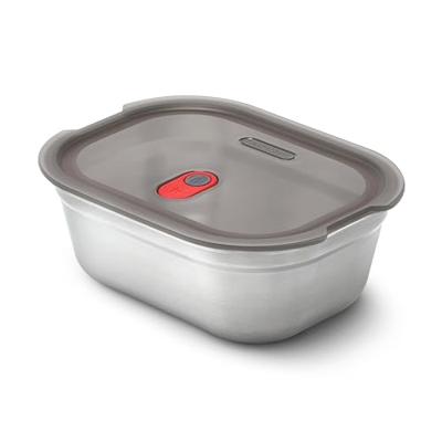 Black+Blum RVS voedseldoos klein - Maaltijdvoorbereiding - 173x127x65mm - Grijs/Rood Black+Blum RVS voedseldoos klein - Maaltijdvoorbereiding - 173x127x65mm - Grijs/Rood