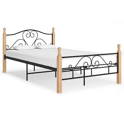 Bedframe metaal zwart 120x200 cm