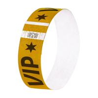 Sigel SI-EB217 Evenementenbandjes Super Soft 255x25mm Goud Met VIP Oprdruk 120 St - thumbnail
