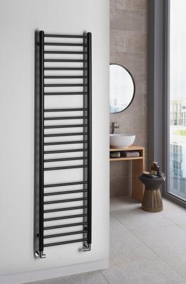 Handdoekradiator Sapho Dina Recht 40x156 cm Mat Zwart