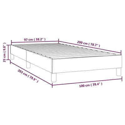 Boxspringframe fluweel donkergrijs 100x200 cm Boxspringframe fluweel donkergrijs 100x200 cm