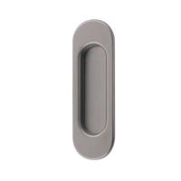 Hardbrass Schuifdeurkom ovaal Inca - PVD Inox - thumbnail