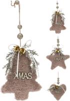 Kersthanger XMAS 12cm bruin - thumbnail