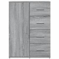Dressoirs 2 st 59x39x80 cm bewerkt hout grijs sonoma - thumbnail