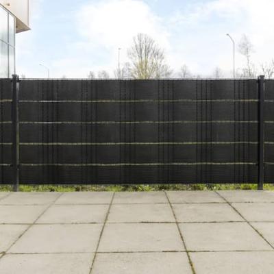 VidaXL Balkonschermen 5 st 255x19 cm poly rattan zwart VidaXL Balkonschermen 5 st 255x19 cm poly rattan zwart
