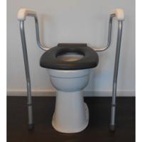 Toiletsteun Handicare Linido met Hulppoot 53x81 cm in Hoogte Verstelbaar Wit - thumbnail
