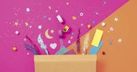 Creatieve doos GLITTER FOLIA, 900+ stuks meerkleurig - thumbnail