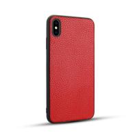 Voor iPhone XS Max Litchi PU lederen anti-Falling TPU beschermhoes (rood) - thumbnail