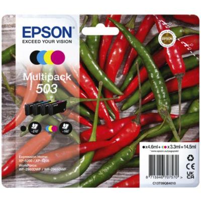 Epson 503 inktcartridge 4 stuk(s) Origineel Normaal rendement Zwart, Cyaan, Magenta, Geel Epson 503 inktcartridge 4 stuk(s) Origineel Normaal rendement Zwart, Cyaan, Magenta, Geel