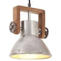 VidaXL Hanglamp industrieel rond 25 w e27 19 cm zilverkleurig - thumbnail