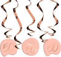 Hangdecoratie Elegant Blush 50 jaar - 5 Stuks - thumbnail