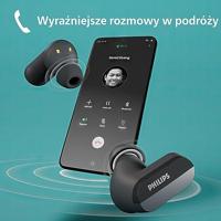 Philips TAT3508BK/00 True Wireless Hoofdtelefoon | Natuurlijk Geluid Siliconen Oordopjes | Ruisonderdrukking | Tot 21 Uur Speeltijd | Bluetooth | Microfoon | USB-C-kabel | IPX4 Waterbestendig | Zwart - thumbnail