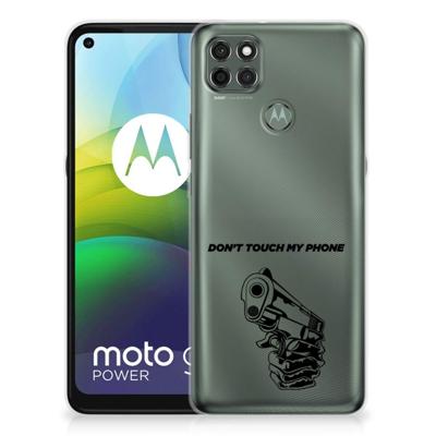 Motorola Moto G9 Power Silicone-hoesje Gun Don't Touch My Phone Motorola Moto G9 Power Silicone-hoesje Gun Don't Touch My Phone