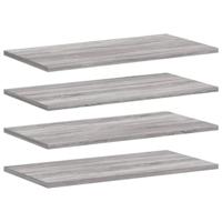 Wandschappen 4 st 60x20x1,5 cm bewerkt hout grijs sonoma eiken - thumbnail