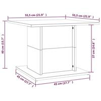 Salontafel 55,5x55,5x40 cm spaanplaat bruineikenkleurig - thumbnail