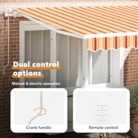 VidaXL Inklapbaar zonnescherm geel en oranje 300 x 250 cm stof - thumbnail