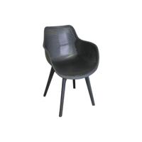 Diningstoel Jasper kunststof donkergrijs - thumbnail