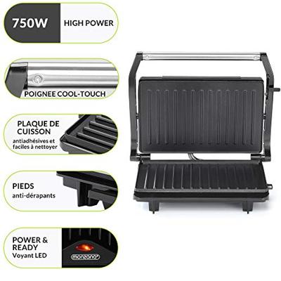 Contactgrill zwart 750W