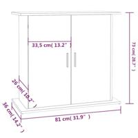 Aquariumstandaard 81x36x73 cm bewerkt hout wit - thumbnail
