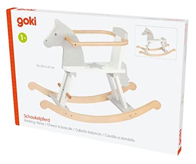 Goki houten hobbelpaard wit Goki houten hobbelpaard wit