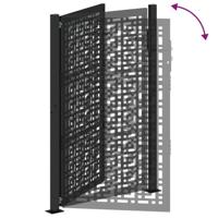 Poort met kruisontwerp 105x155 cm staal zwart - thumbnail