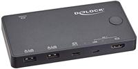 DeLOCK HDMI / USB-C KVM Switch 4K 60 Hz met USB 2.0 kvm-switch - thumbnail