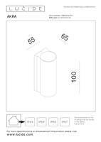 Lucide AKRA - Wandlamp Binnen/Buiten - LED - 1x6W 2700K - IP54 - Wit - thumbnail