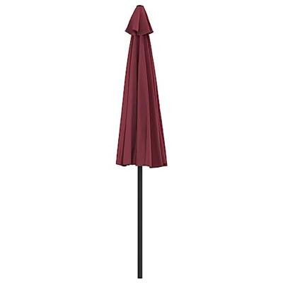 VidaXL Balkonparasol half aluminium paal 270x144x222 cm bordeauxrood