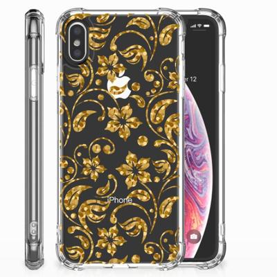 Apple iPhone X | Xs Case Gouden Bloemen