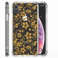 Apple iPhone X | Xs Case Gouden Bloemen - thumbnail