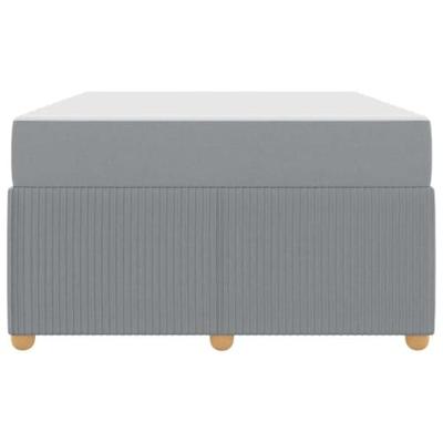 Bedframe met matras met matras Lichtgrijs 120 x 190 cm Stof